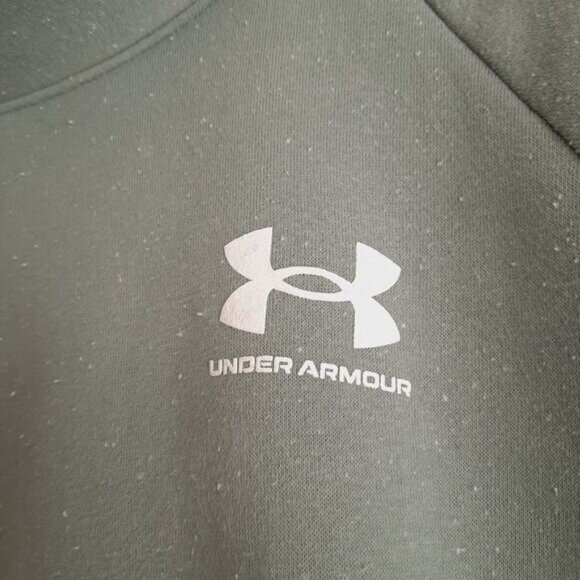 UNDER ARMOUR High Neck Comfy Sweatshirt Sage Green Sz S Flawed - Picture 7 of 13